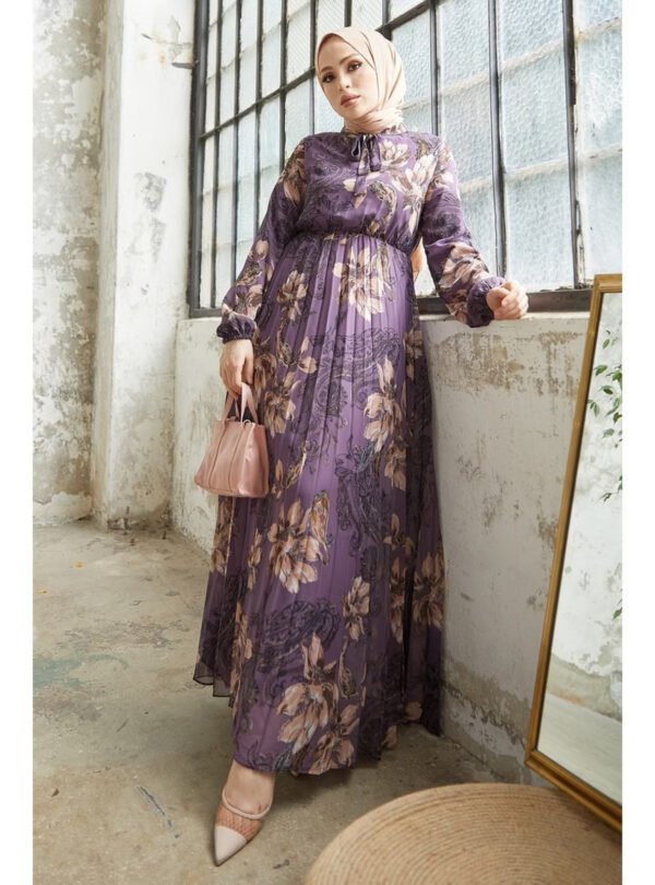 Purple-Modest Dress- in Style