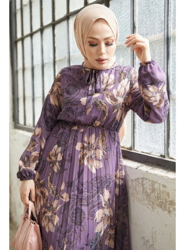 Purple-Modest Dress- in Style