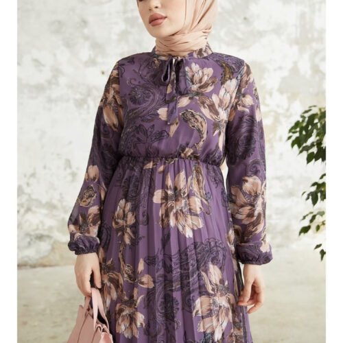 Purple-Modest Dress- in Style