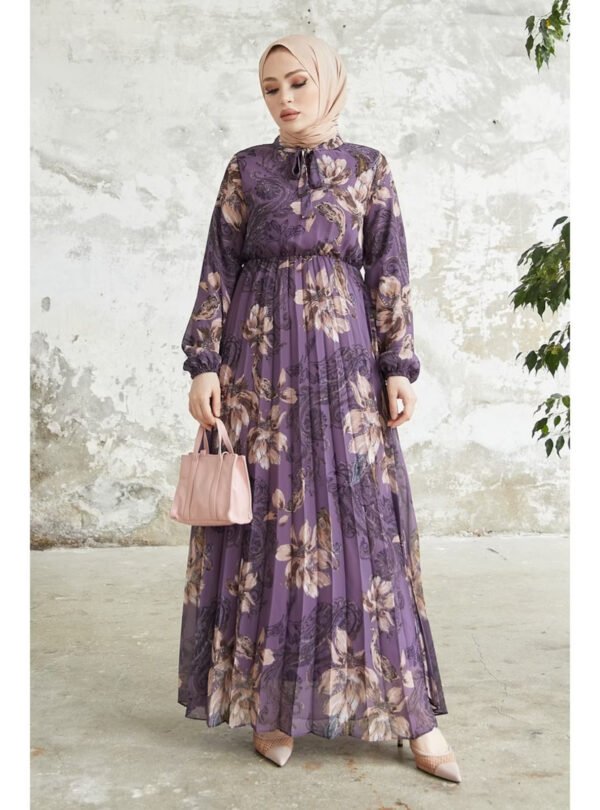 Purple-Modest Dress- in Style