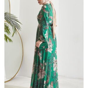 Green dress -Modest style new